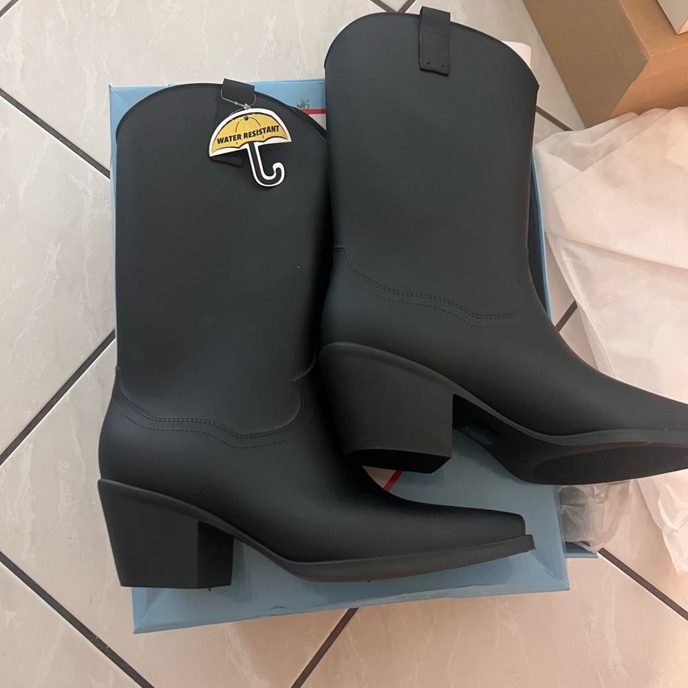 Free People Black Heeled Boots